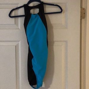 One piece high neck two tones bathing suit from Venus